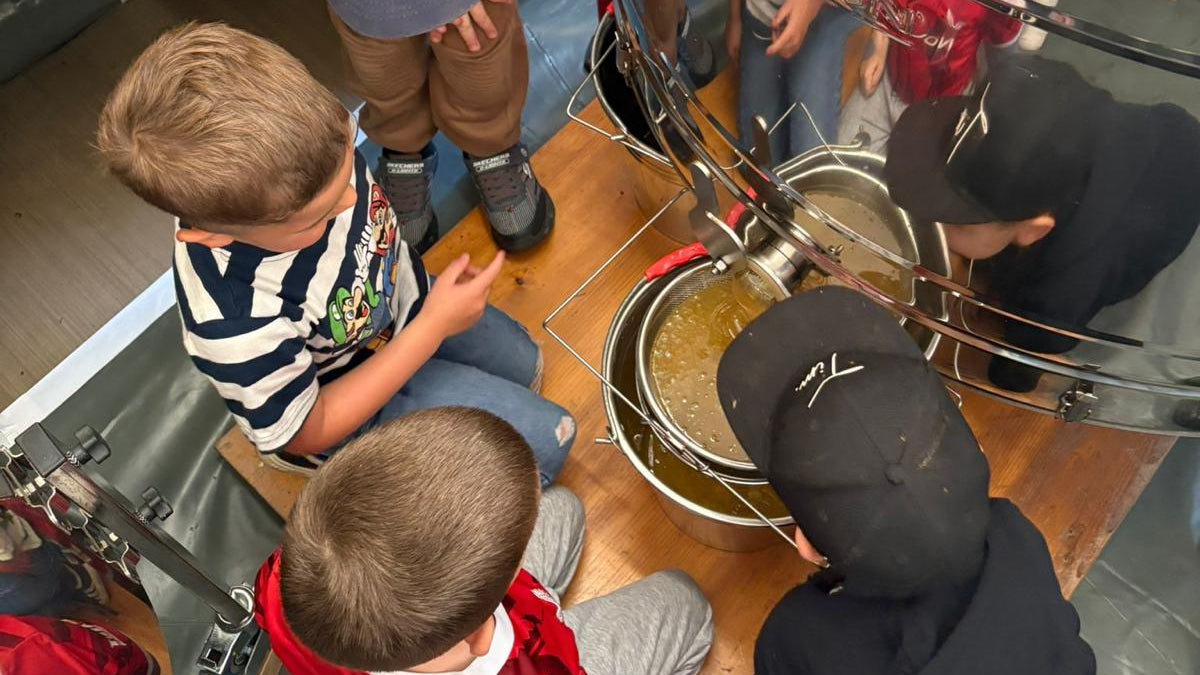 Kinder beim Schleudern